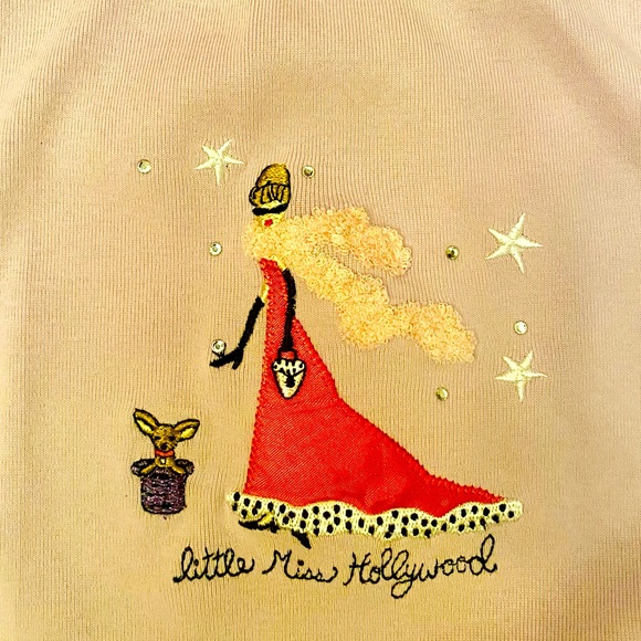 Lavender French-Themed Top & Pants, Size 9 - Picture 4 of 5